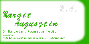 margit augusztin business card